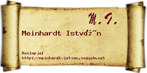 Meinhardt István névjegykártya